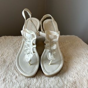 Charlotte Russe White Wedge Sandals